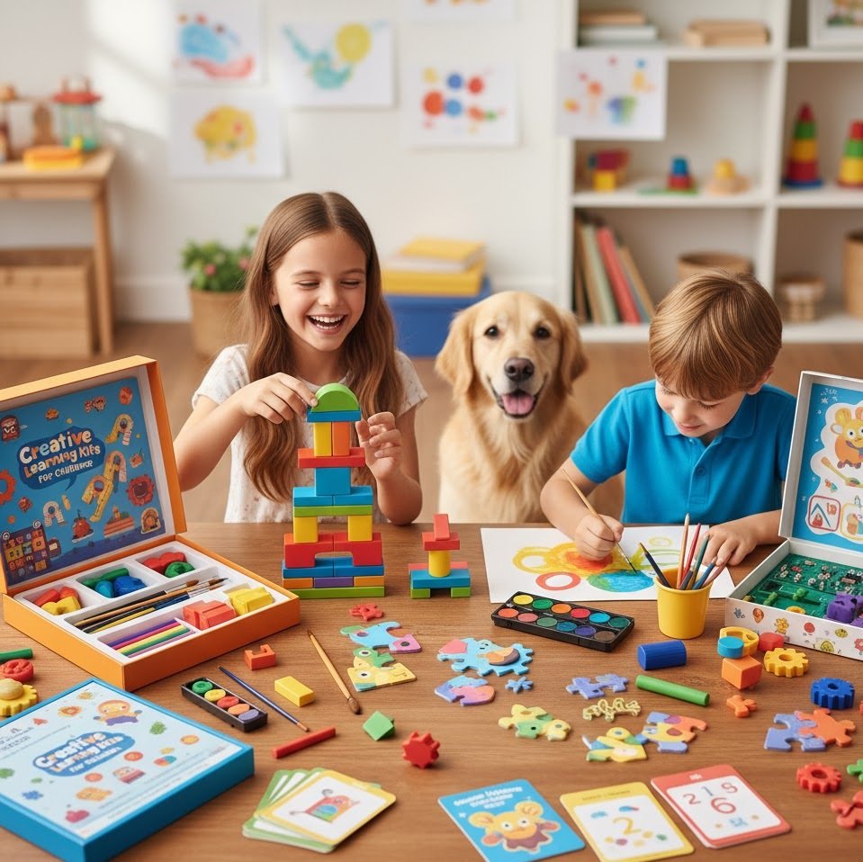 Kits educativos criativos para crianças